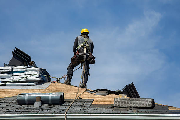 Professional Gutter Installation technician working in Hillsborough, NJ